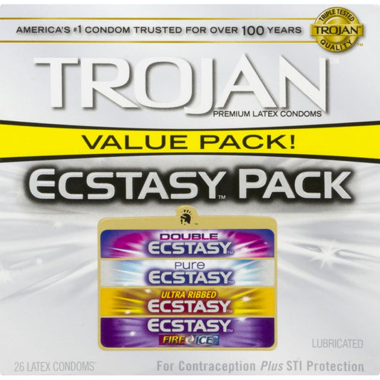 Trojan Ecstasy Pack Lubricated Condoms