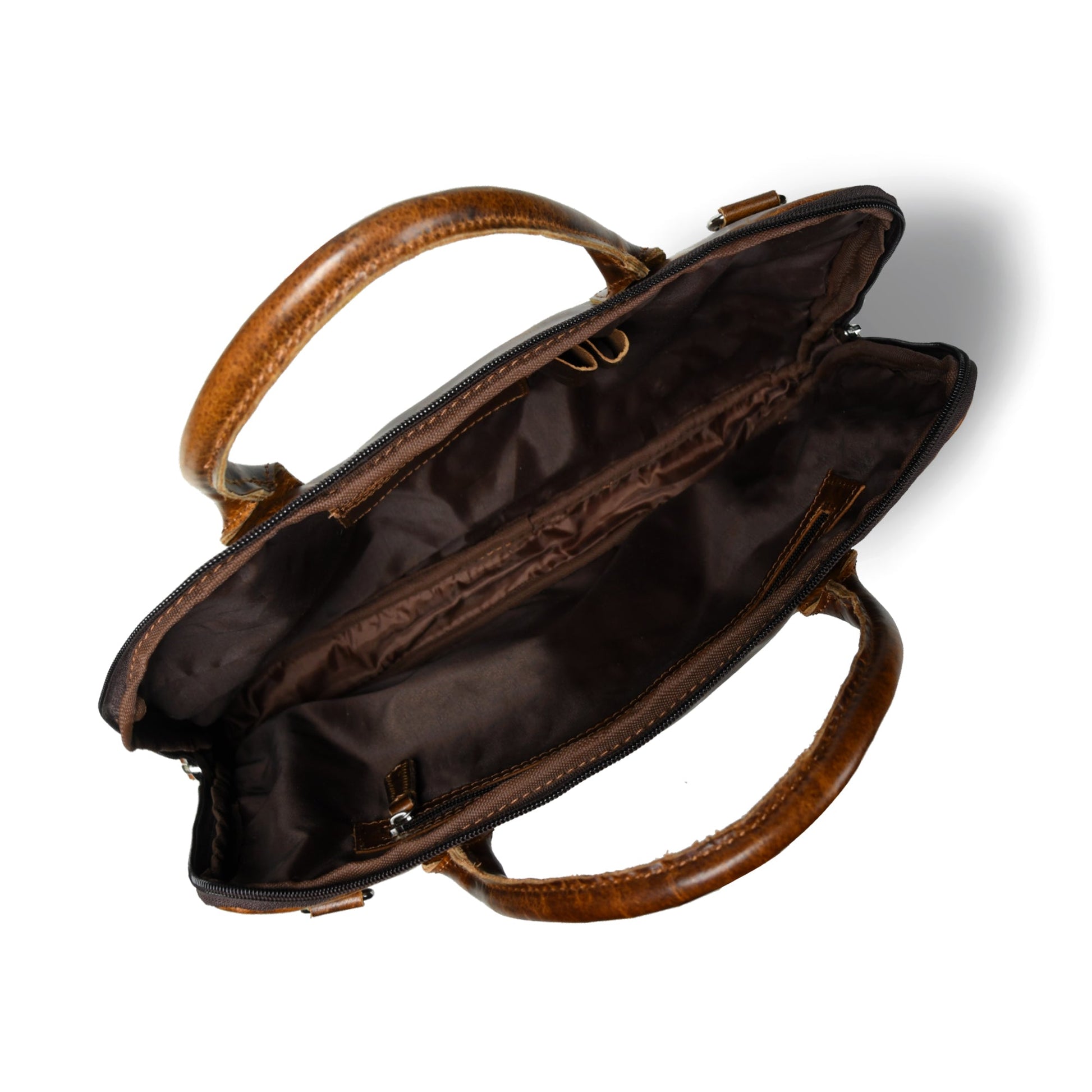 Modernist Leather Laptop Bag-Dark Brown - Osadia Concept Store