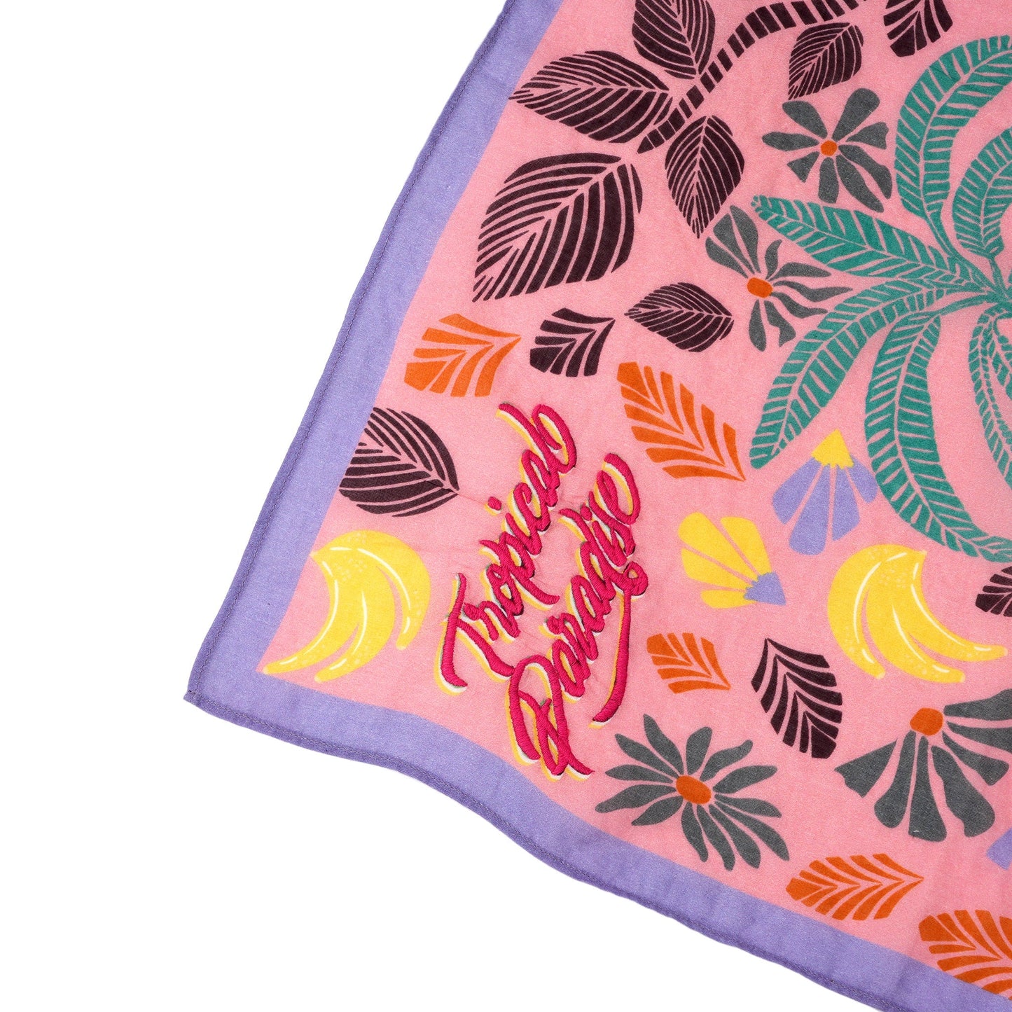 Tropical Paradise Cotton Bandana - Pink Daisy
