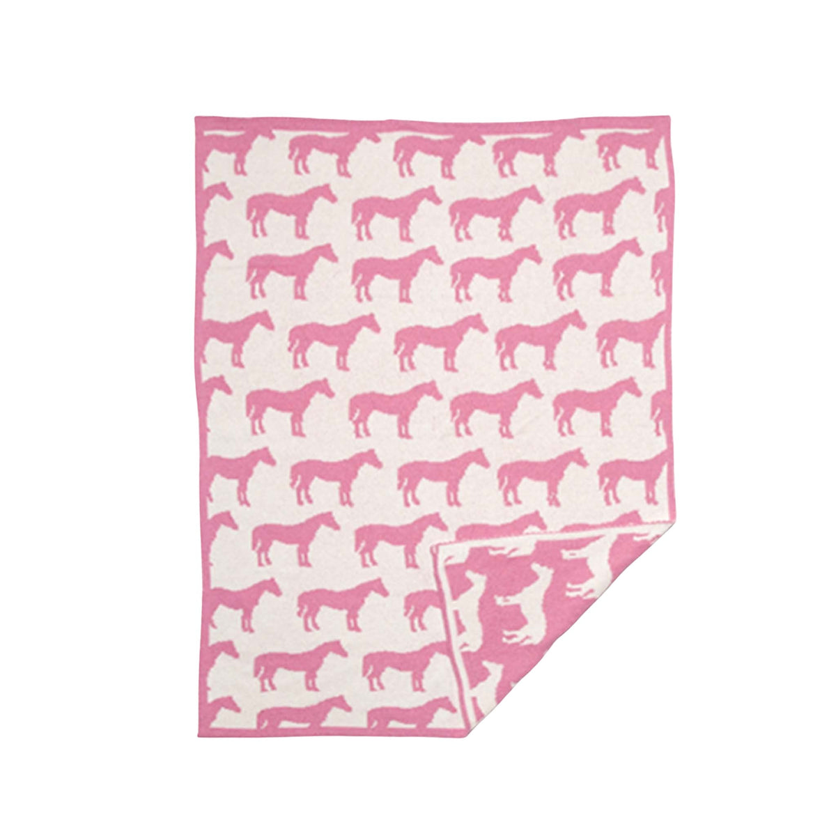 Baby Reversible Pony - Cotton Knit Blanket