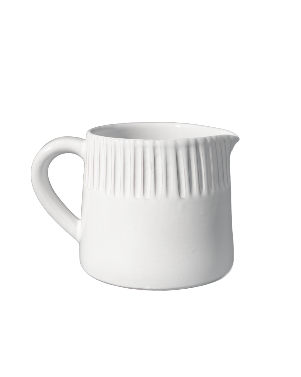 Milk White Lines Pitcher