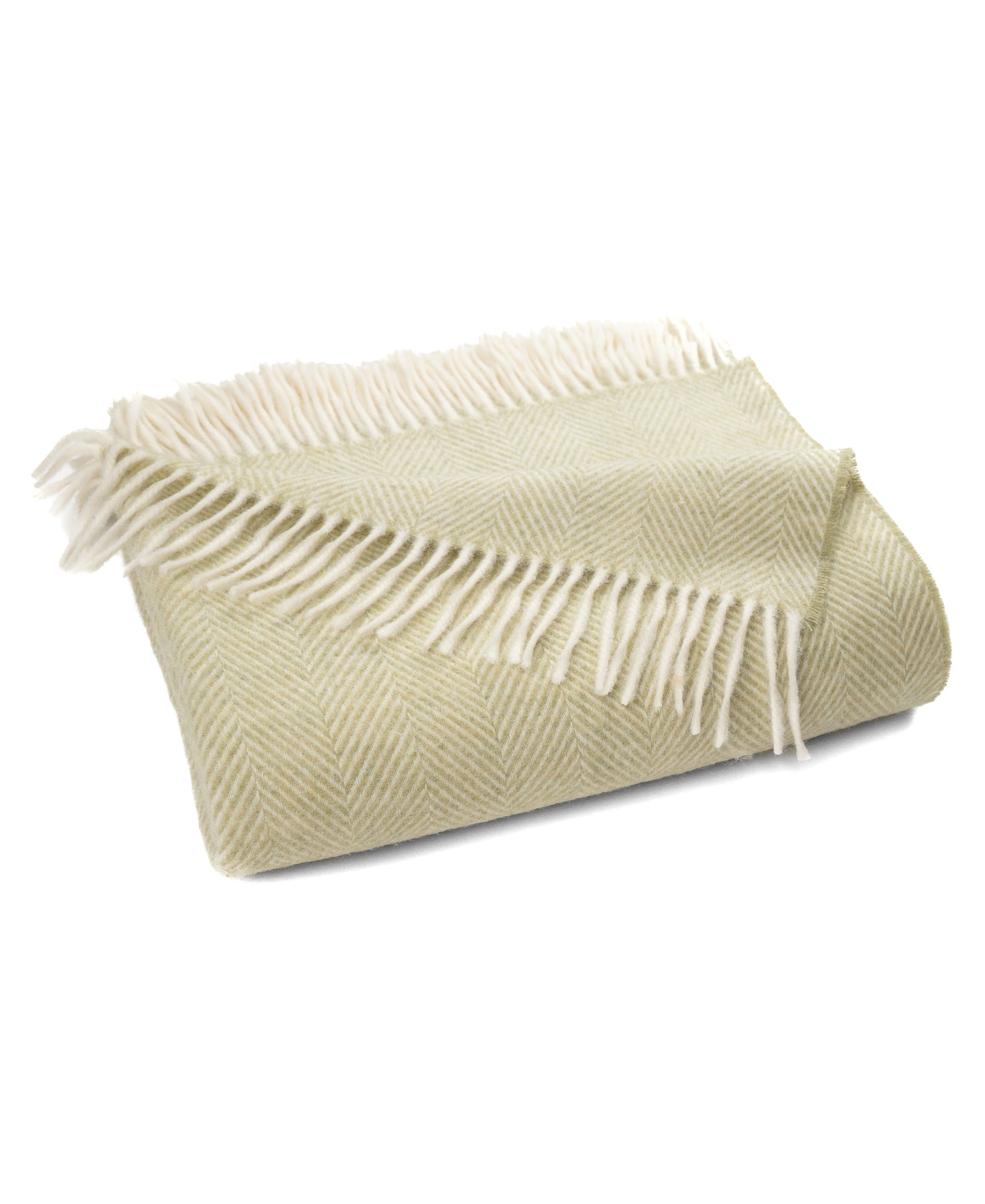 Southampton Home Merino Wool Herringbone Throw (Celery) - Osadia Concept Store