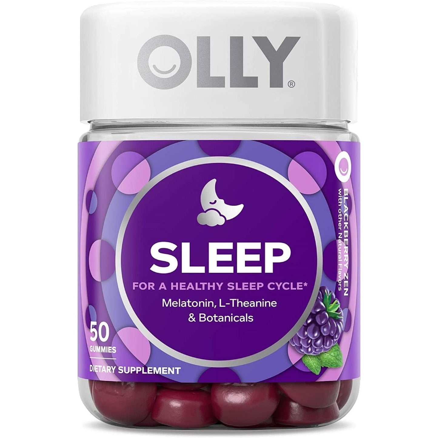 Olly Restful Sleep Gummy Supplements, Blackberry Zen