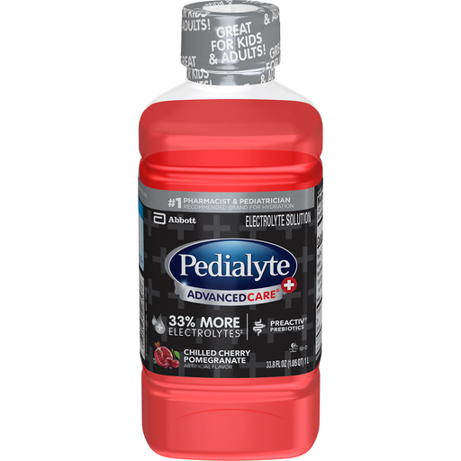 Ensure Plus Pedialyte AdvancedCare Electrolyte Solution Chilled Cherry Pomegranate Ready-to-Drink 1.1 Qt Bottles