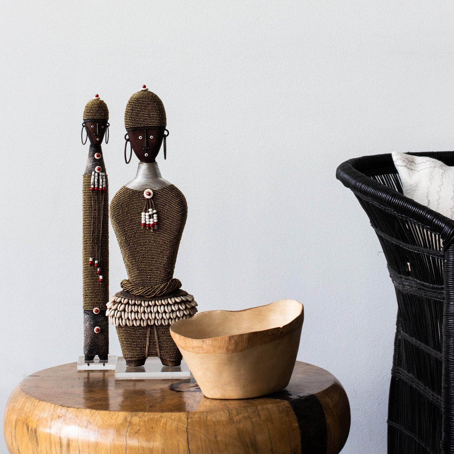 Gold Beaded African Namji Doll - Osadia Concept Store