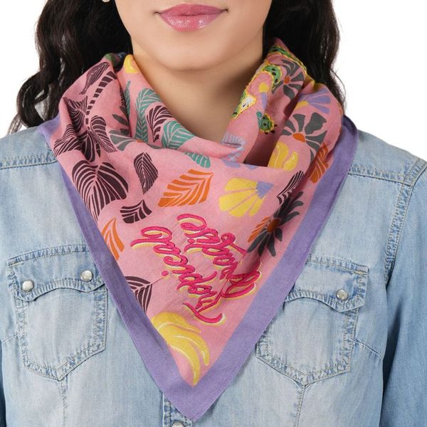 Tropical Paradise Cotton Bandana - Pink Daisy