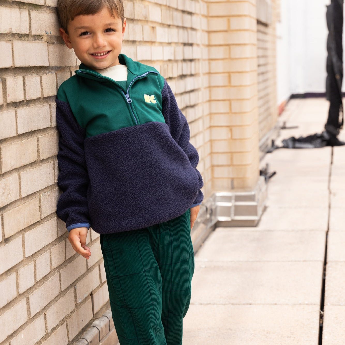 Navy Sherpa Zip Up