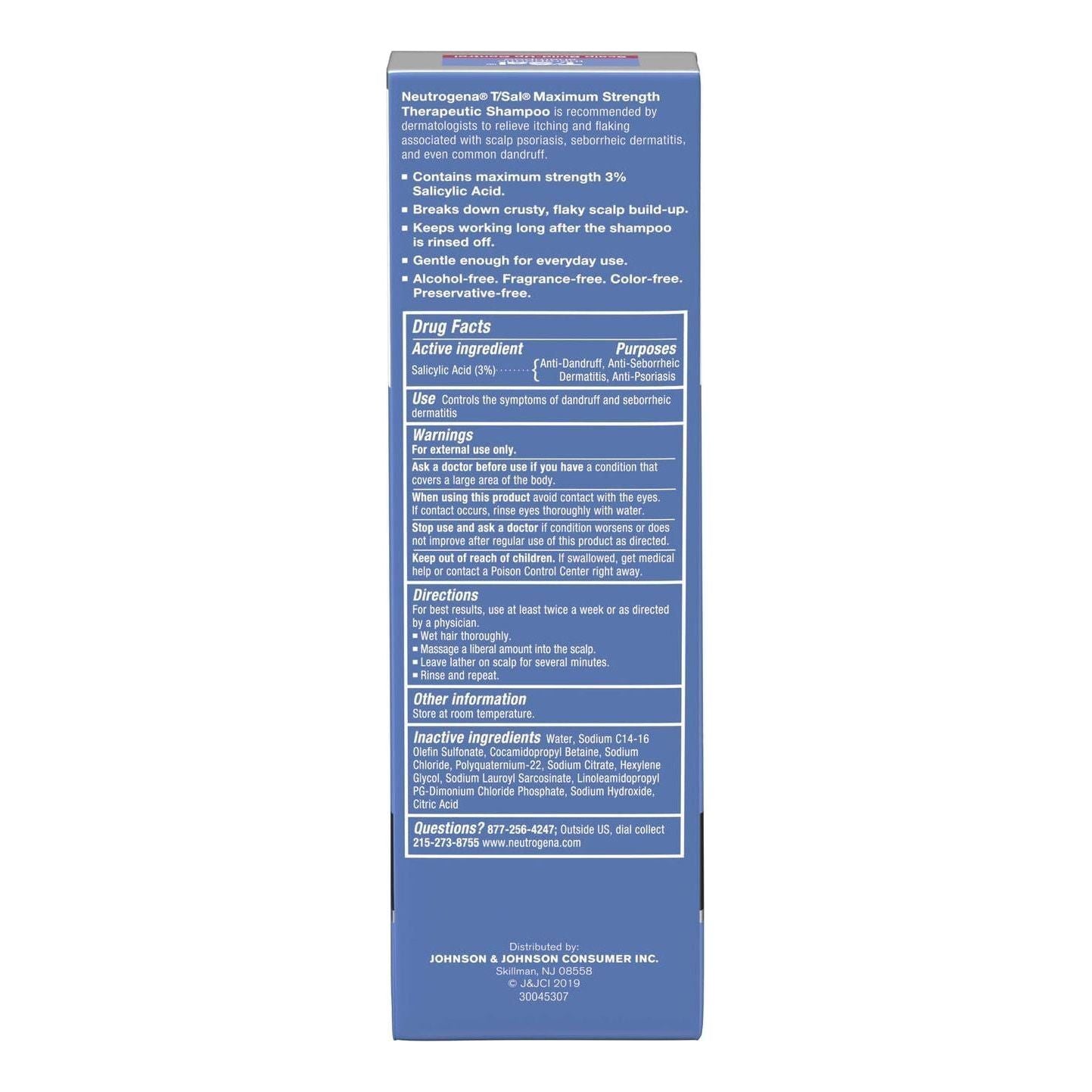 Neutrogena T/Sal Scalp Build-Up Control Therapeutic Shampoo 4.5 fl oz - Osadia Concept Store