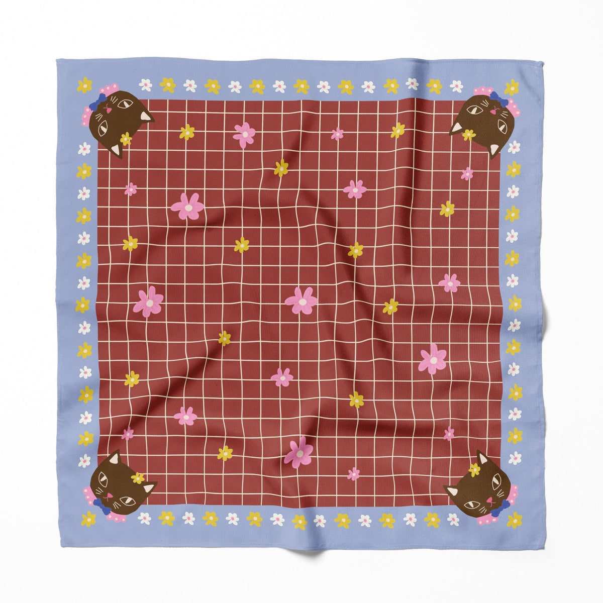 Chat au Chocolat  Cotton Silk Bandana