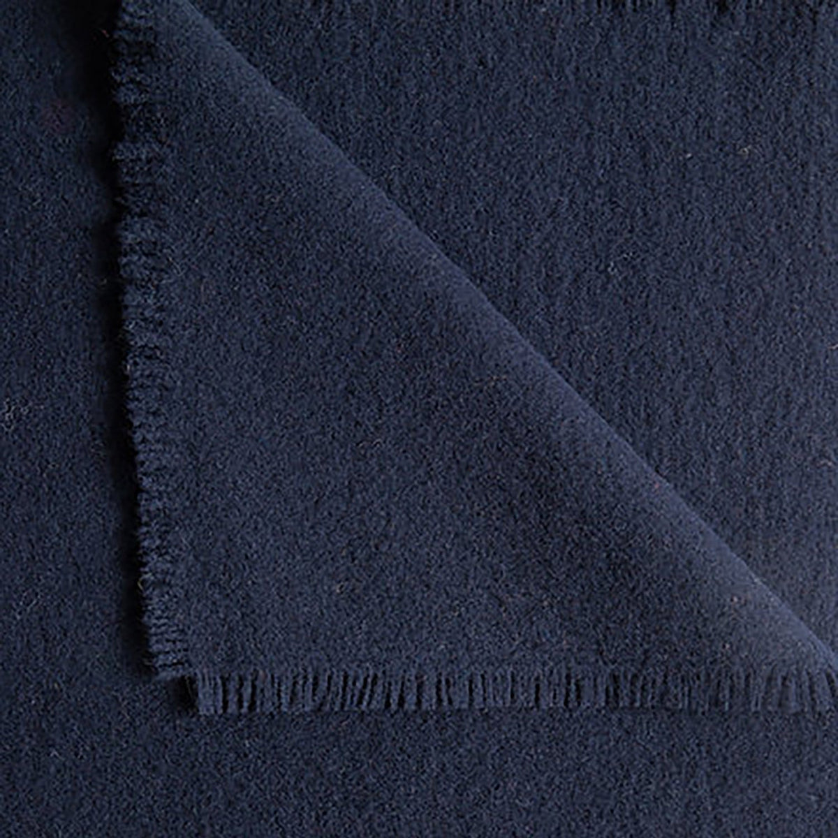 Boucle Extra Fine Merino Wool Throw - Midnight Blue