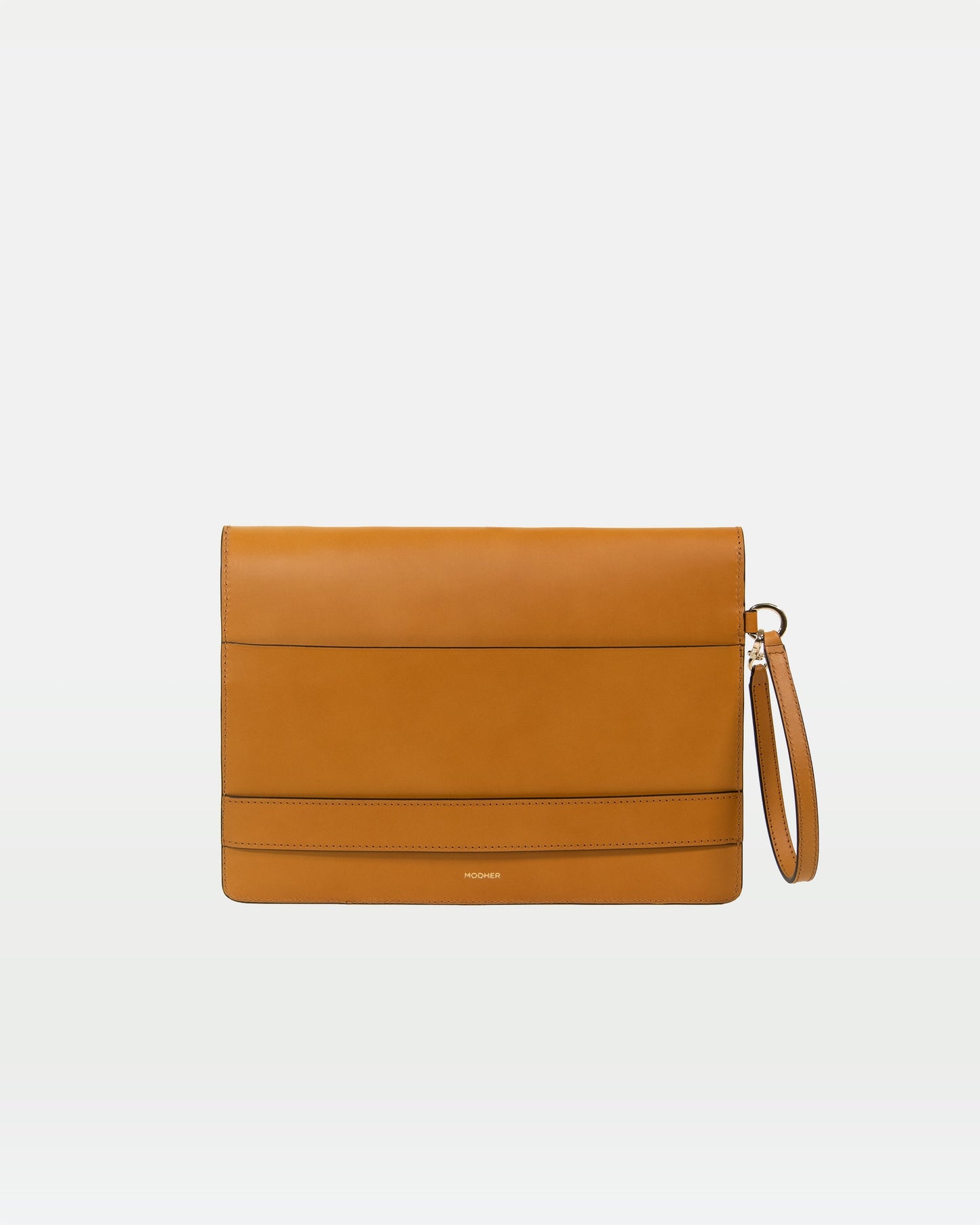 Envelope Clutch in Vegetable tanned calfskin and Suede Leather