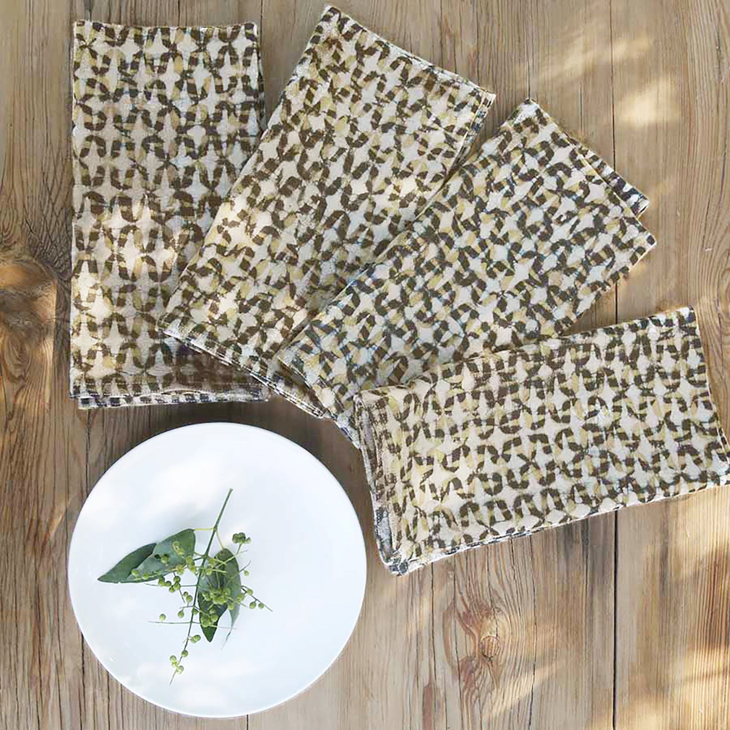 Boho Block Print Napkins (Set of 4) - Sparrow