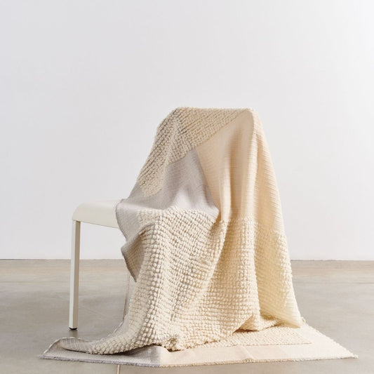 Butterscotch Handloom Hand Knotted Textured Plush Merino Throw - Osadia Concept Store