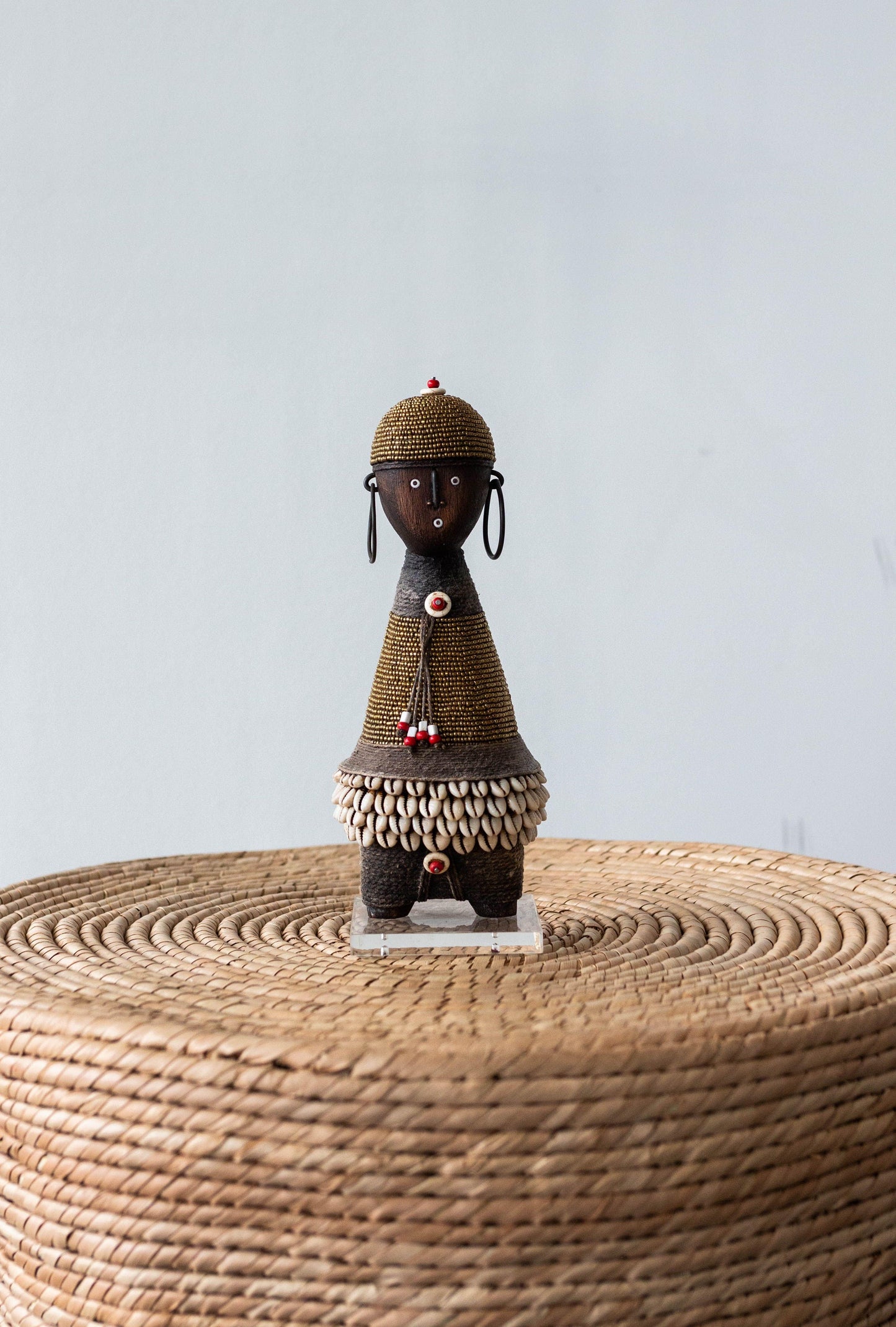 Gold Beaded African Namji Doll - Osadia Concept Store