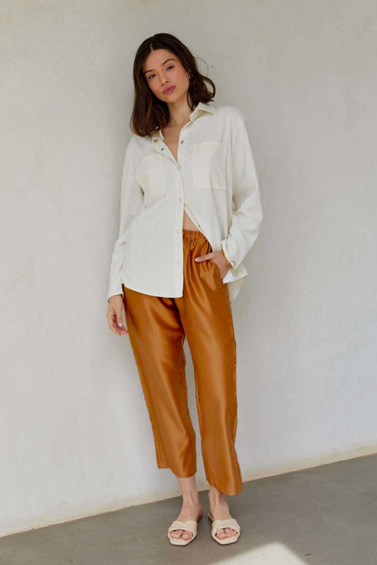 Washed Silk Pocket Trouser