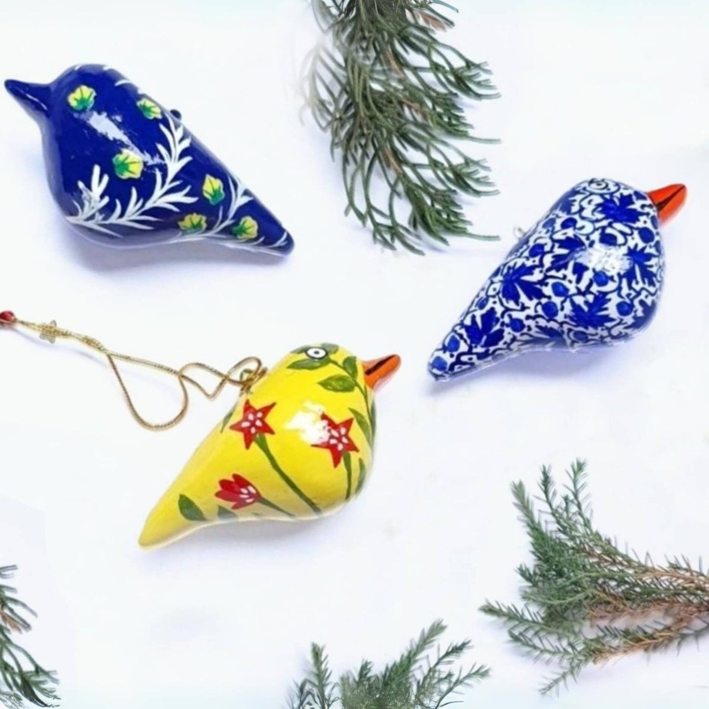 Christmas Tree Ornaments – Doves | Set of 3