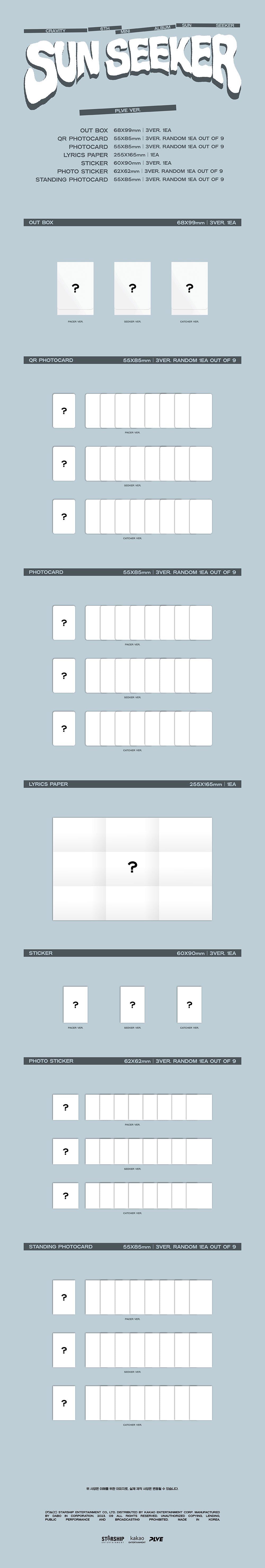 Cravity 6th Mini Album - Sun Seeker (Plve Ver.)