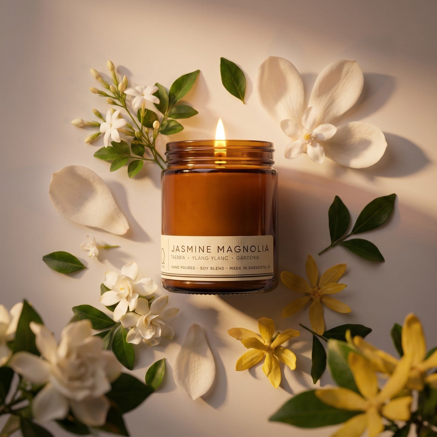 S/2 Jasmine Magnolia + No Man’s Rose Floral Duo