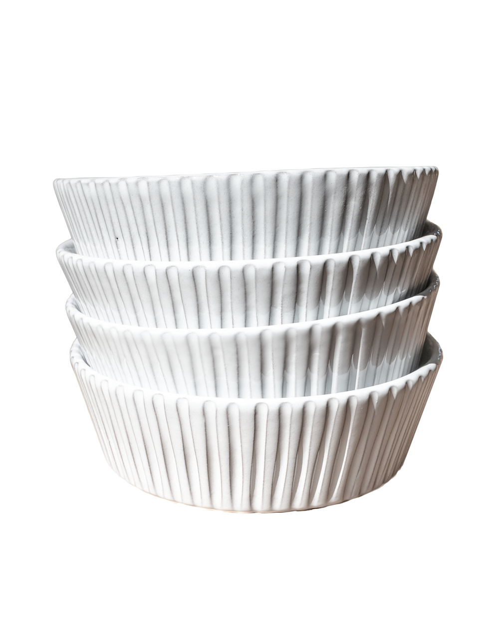Lines Pasta Bowl in Milk White - Set of 4