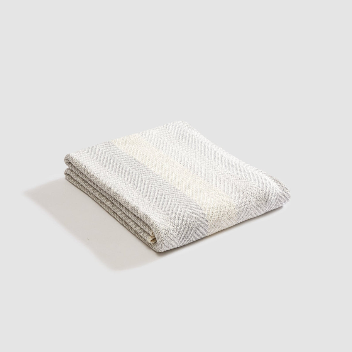Herringbone Hues - Cotton Sustainable Knit Striped | Chevron Throw Blanket