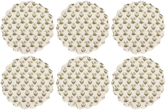 Set of 6 Placemat Double Weave Bloom