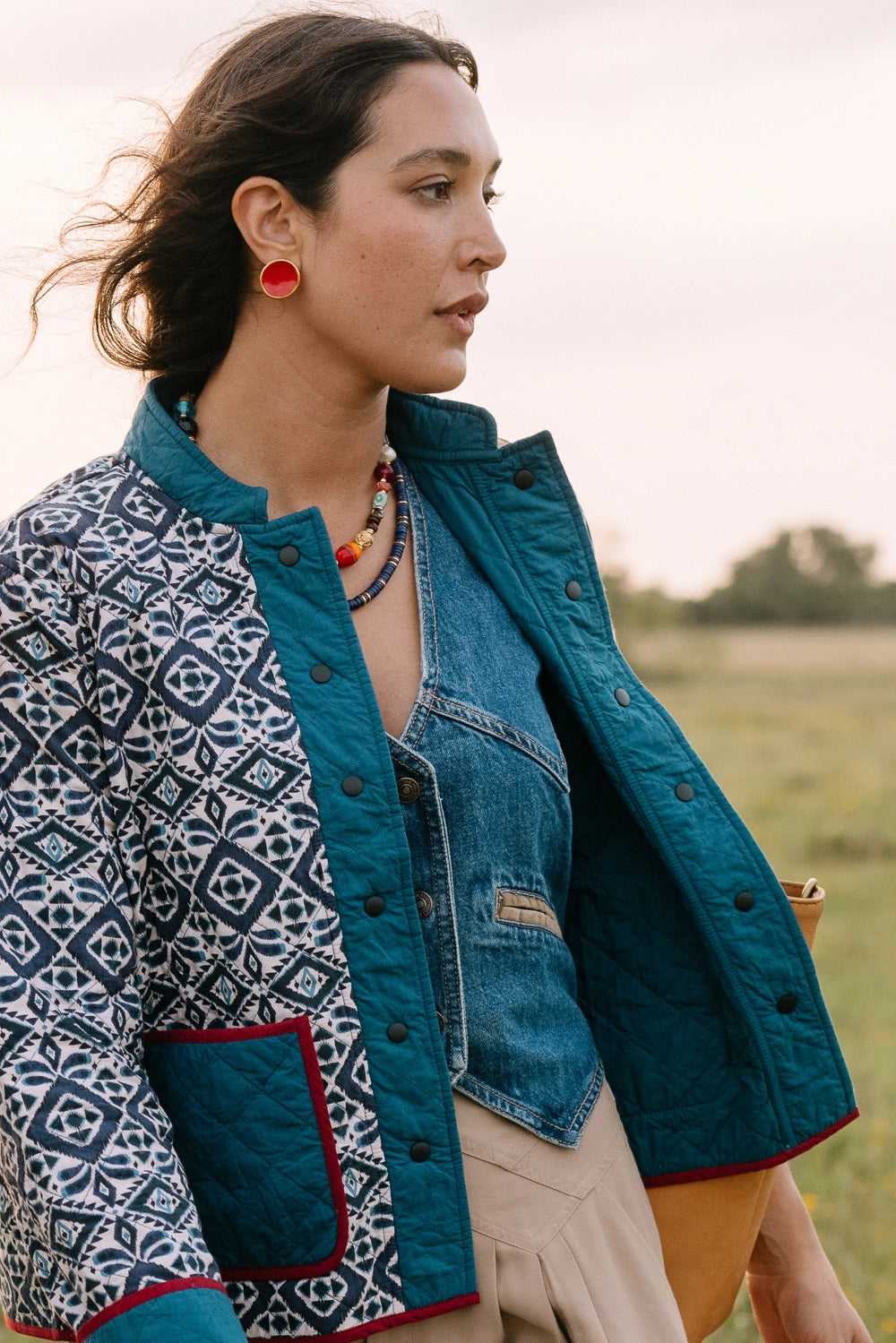 Mini Halo Earrings, Paprika - Osadia Concept Store