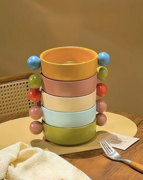 Small Gelato Serving Bowl - Cute Dopamine Whimsical Ceramic Dinnerware