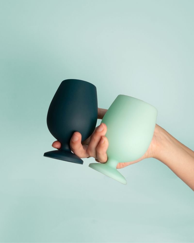 mist + ink | stemm | silicone unbreakable wine glasses
