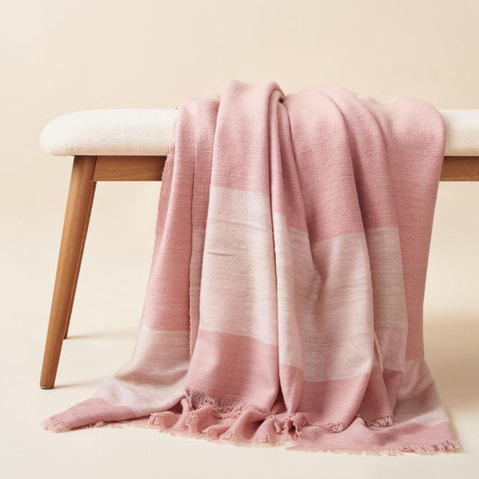 Rosa Plush Maroon Plush Merino Queen Bedspread / Large Throw
