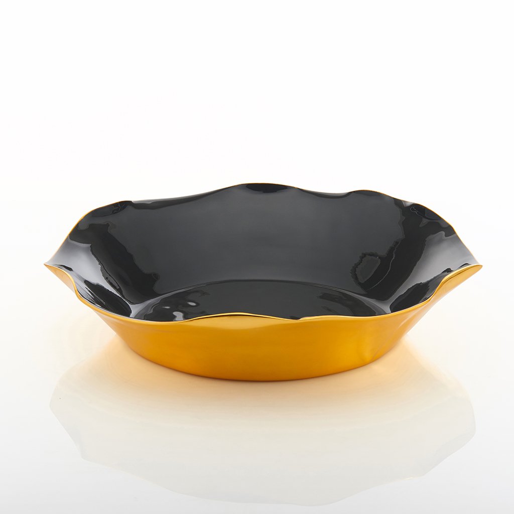 Ruffled Bowl Graphite - In Stock