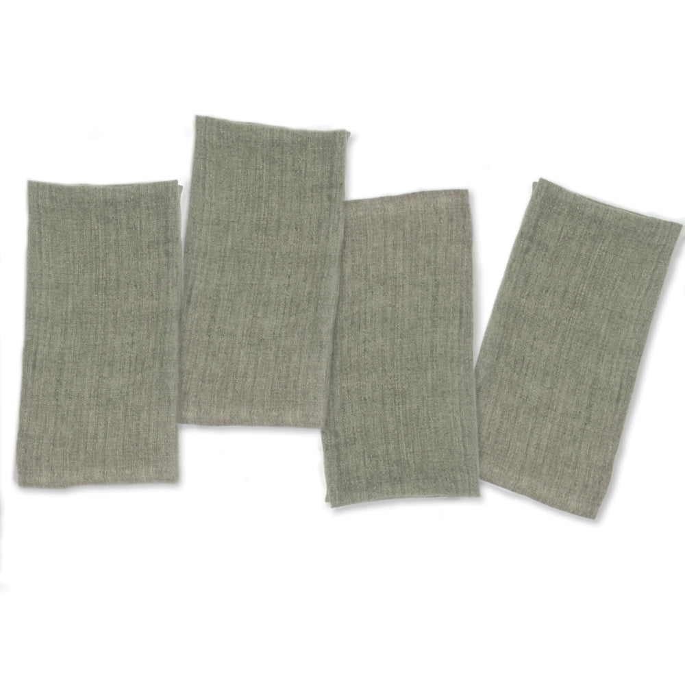 S/4 Stone Washed Linen Hemmed Dinner Napkins - Osadia Concept Store