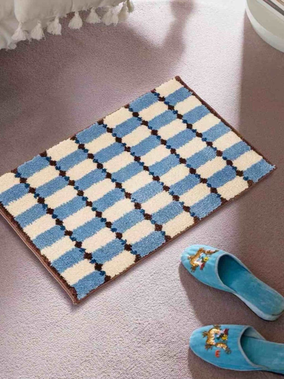 Retro Checker Bath Rug