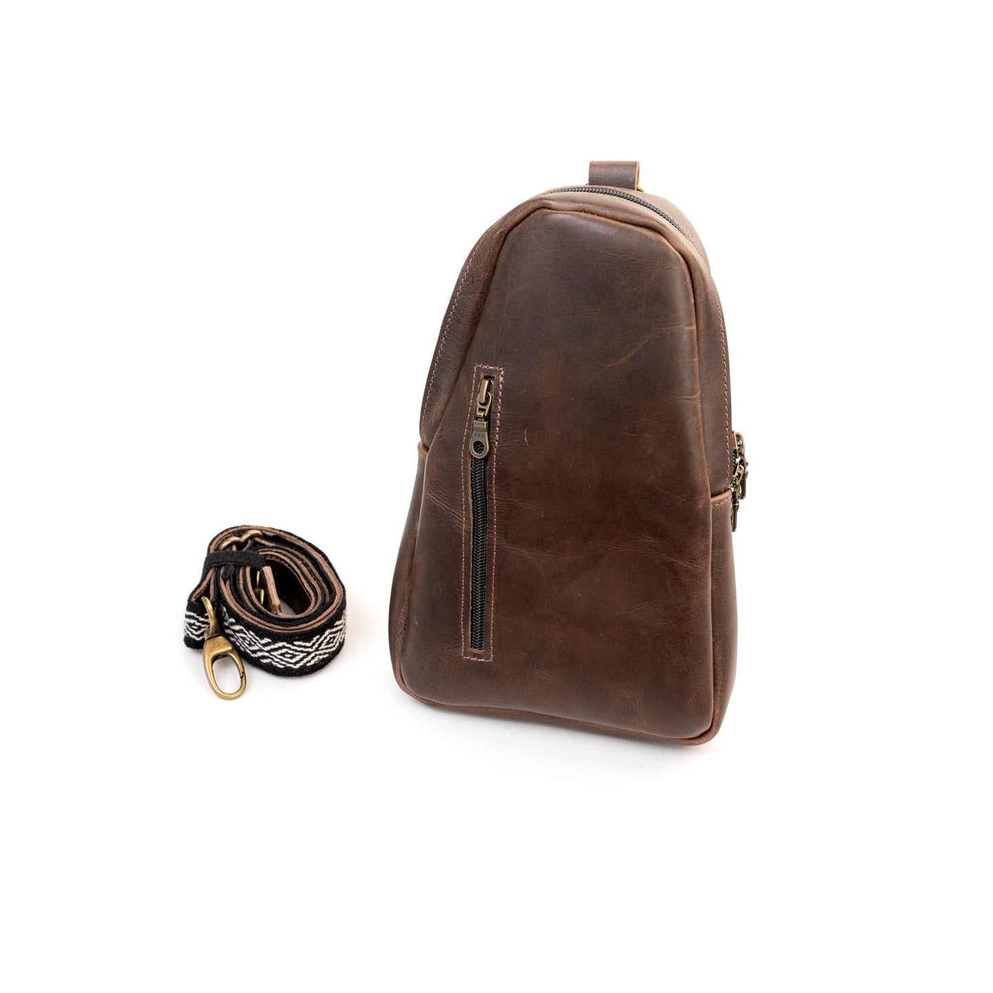 Sling Crossbody Backpack in Mocha