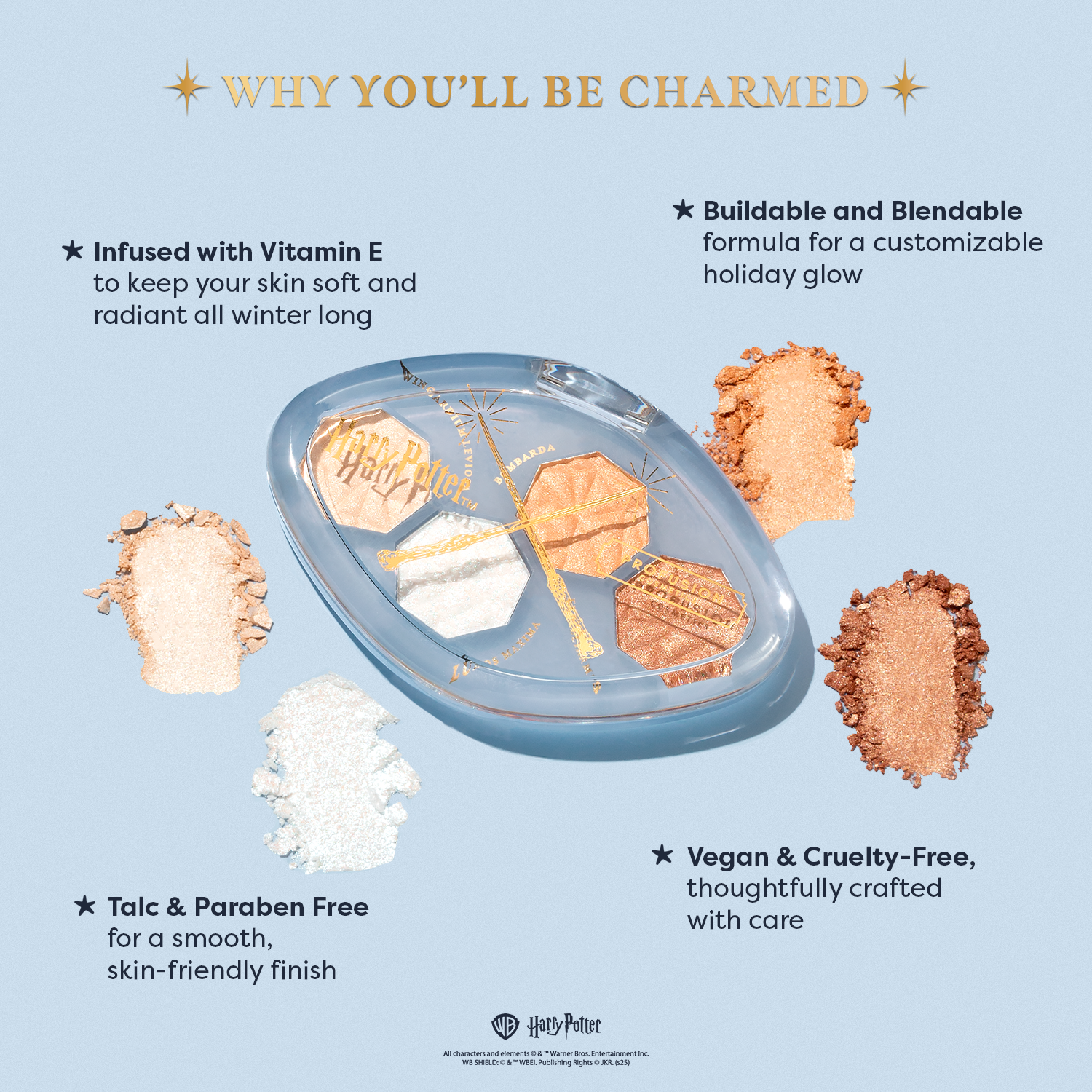 Harry Potter Holiday | Magical Charms Illuminating Highlighter Quad - Osadia Concept Store