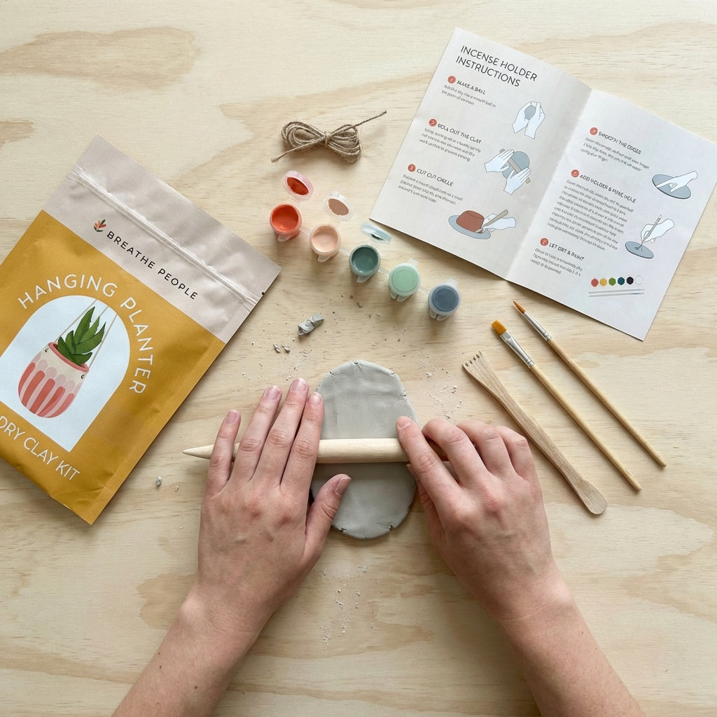 DIY Air Dry Clay Kit- Make Your Own Hanging Planter