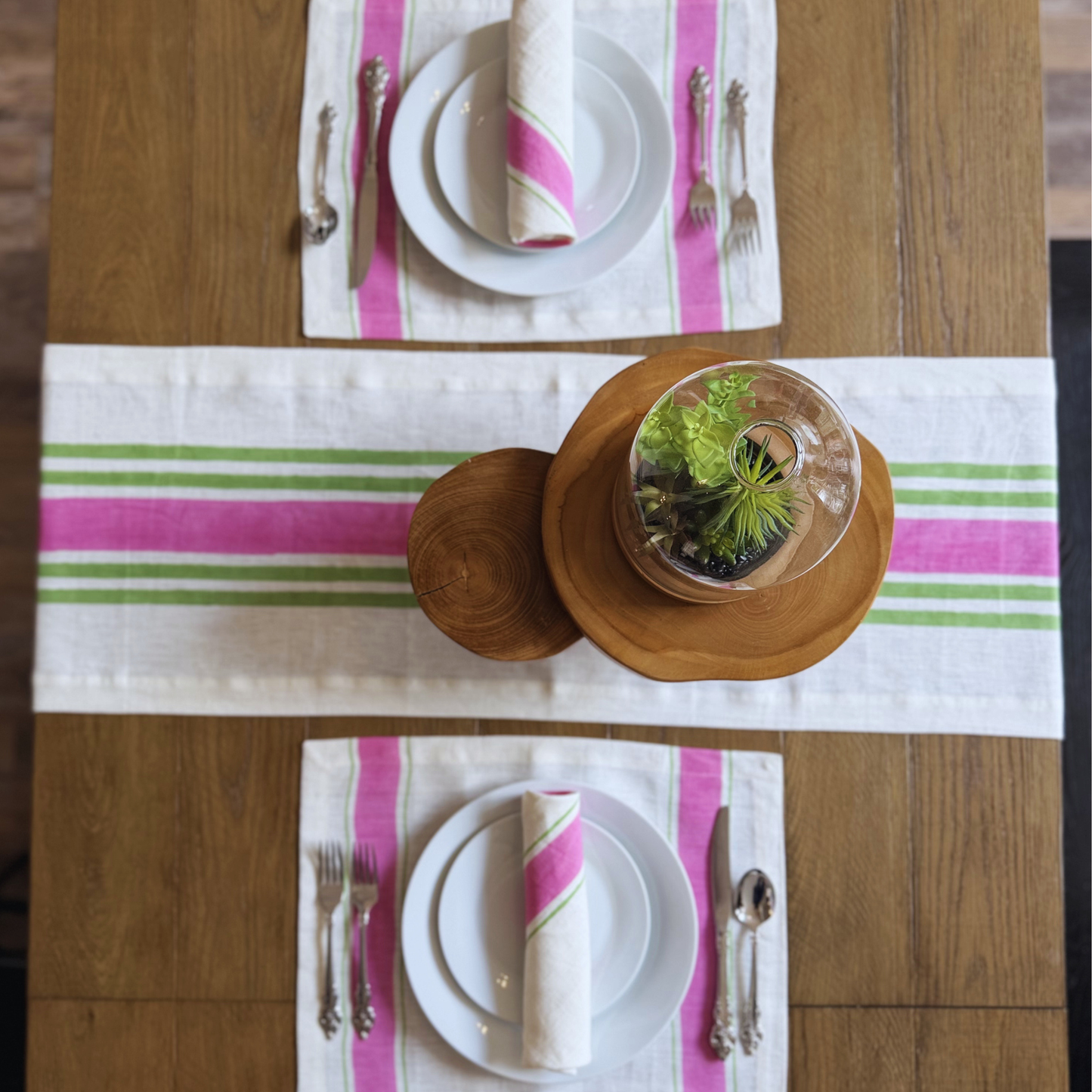 Leher Linen Placemats - Pink (Set of 2)