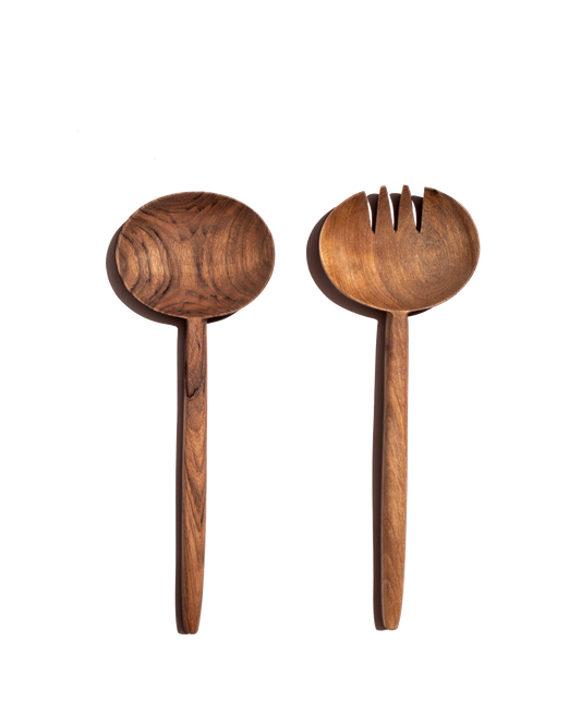 Oval Salad Set Spoons