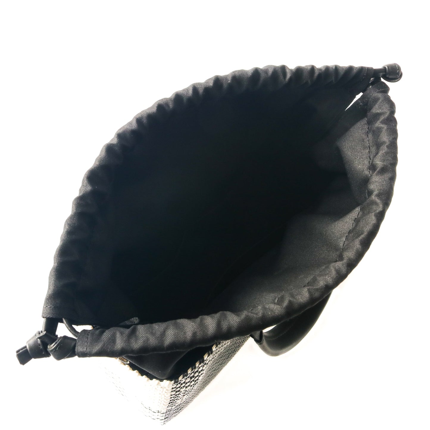 Lucy Medium Woven Crossbody Drawstring Bag