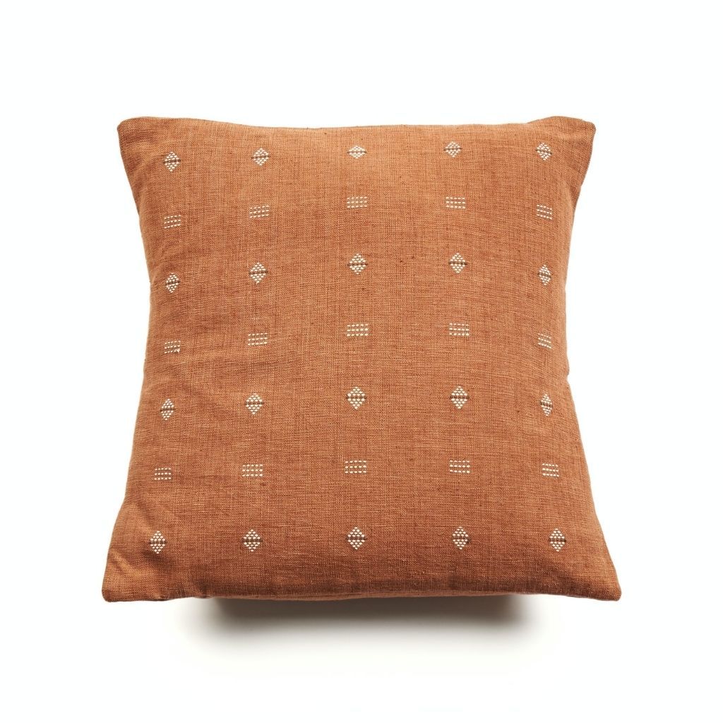 Nira White Hand Spun Organic Cotton Handloom  Pillow