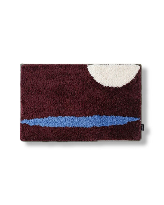 Ultra Soft Contemporary Abstract Bath Rug, Absorbent, Anti-slippery Mat