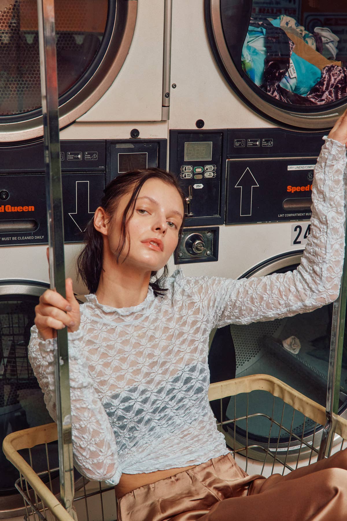 See-through Textured Lace Top