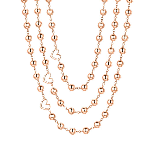 Rose Hematite 3-Layer Socialite Necklace | Magnetic Clasp