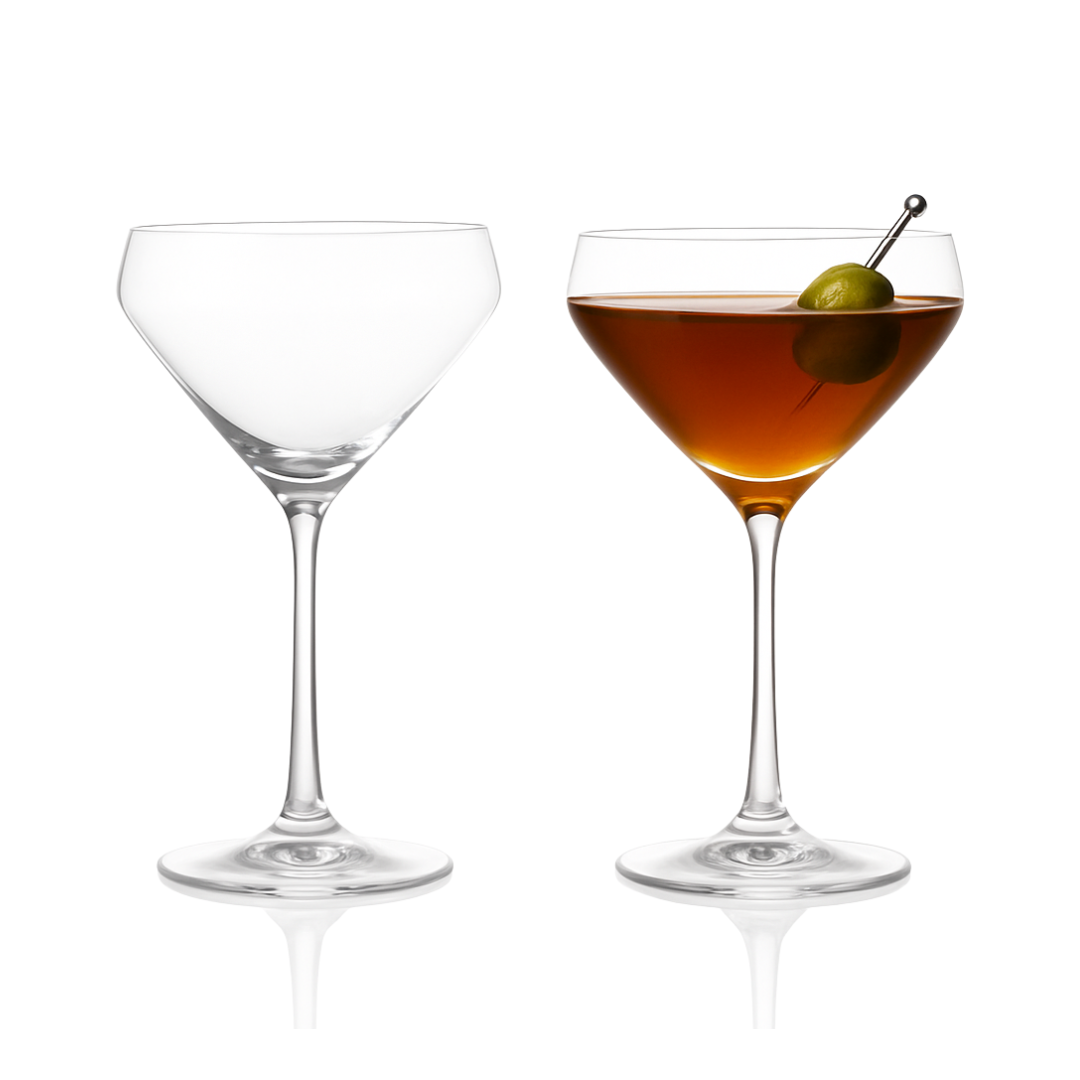 Hand Blown Martini Glass 10oz - (Set of 2, 4, or 6)