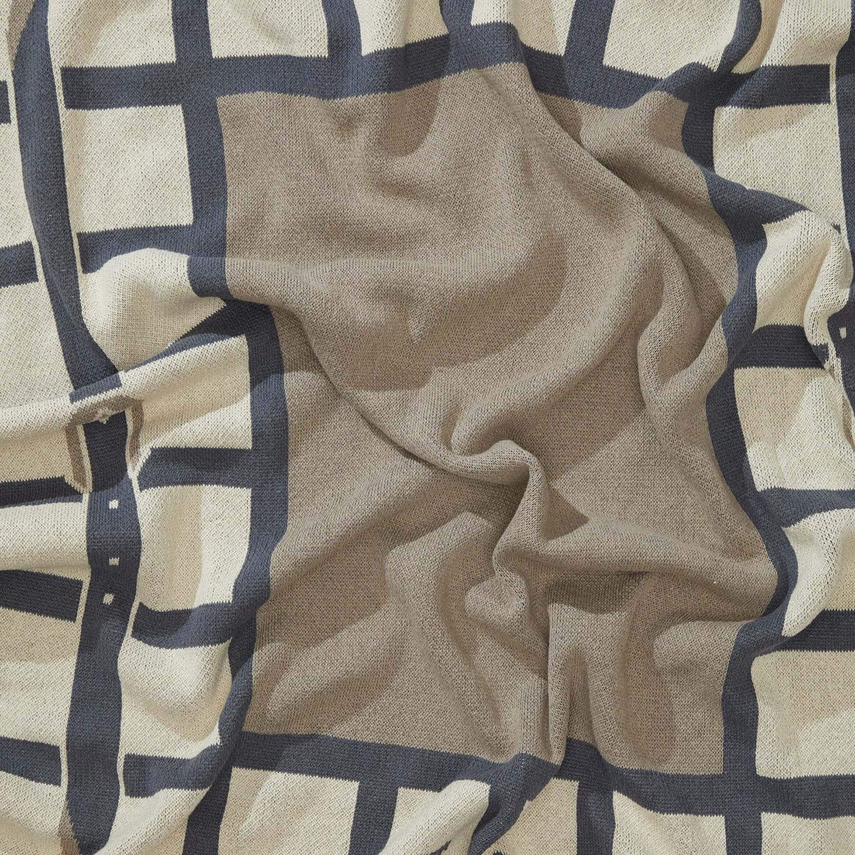 Equestrian Lattice - Cotton Sustainable Knit Throw Blanket