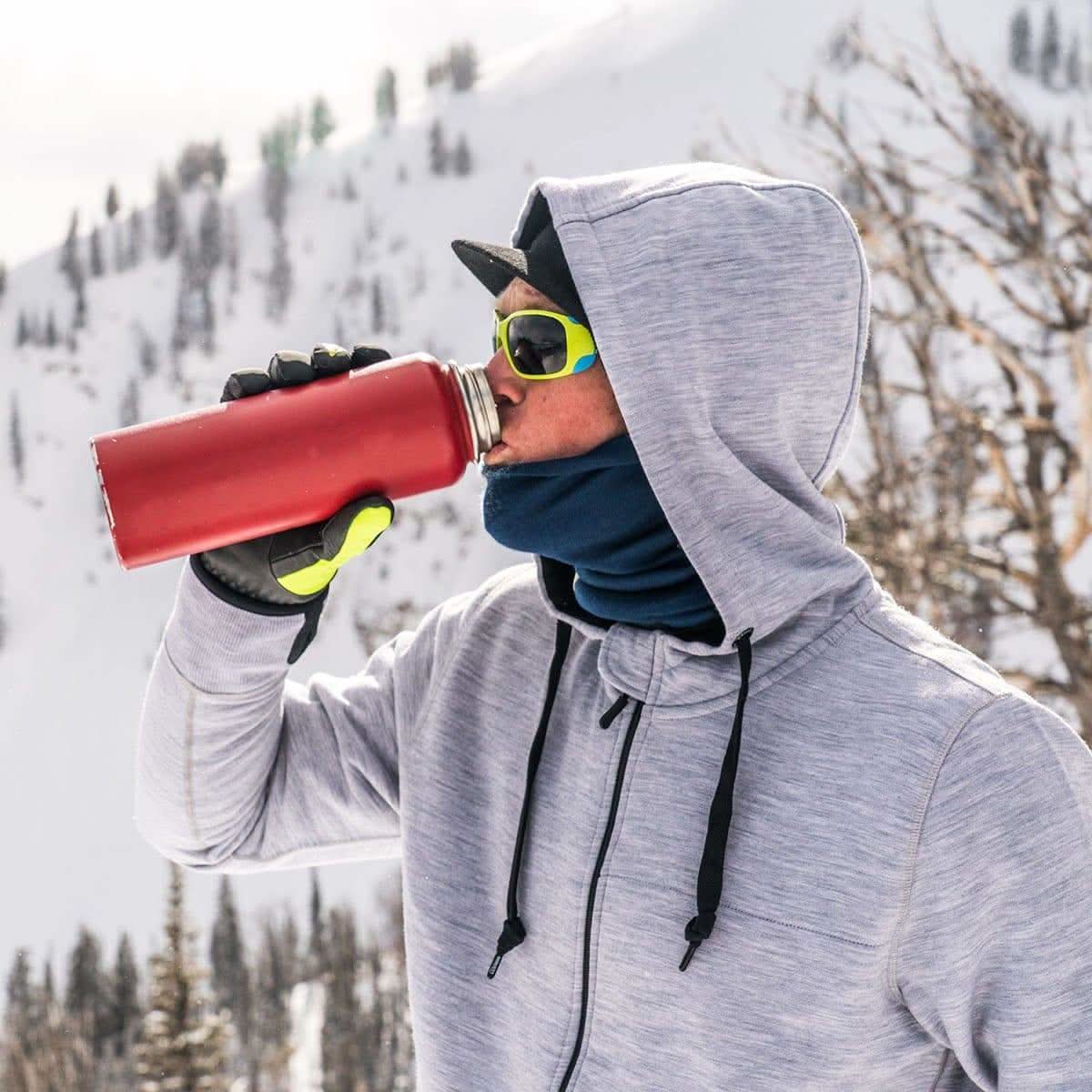 Men's Brushed Merino Wool Full-Zip Hoodie - Heavyweight - Osadia Concept Store