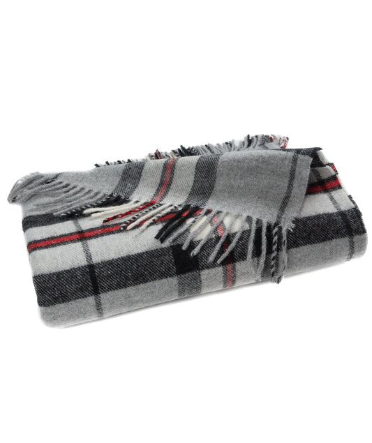 Prince of Scots Merino Wool Throw ~ Grey Thompson ~