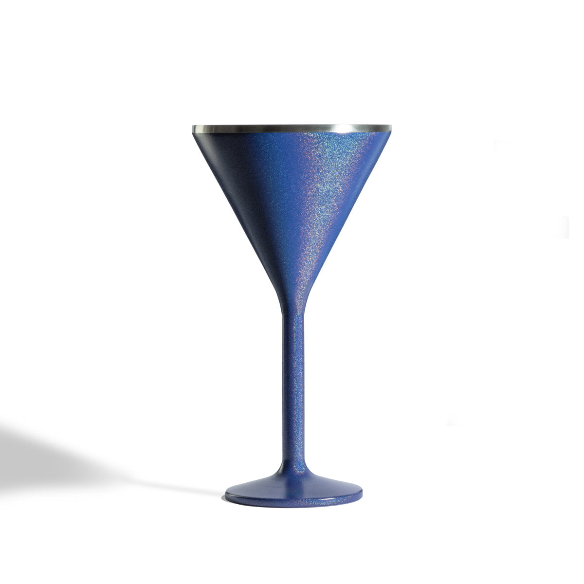 Stainless Steel Stemmed Martini Glass, Blue