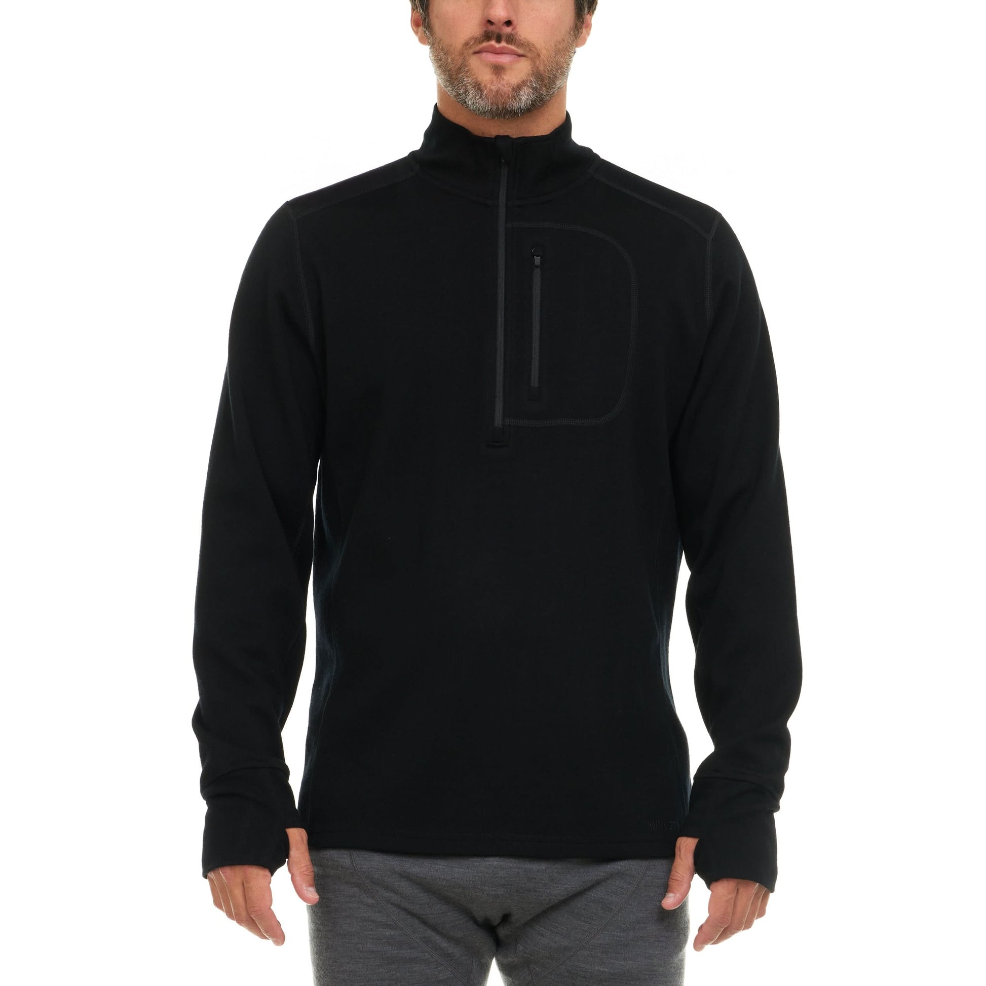 Heavyweight Men's Wool 1/4 Zip - 100% Merino Wool - Osadia Concept Store