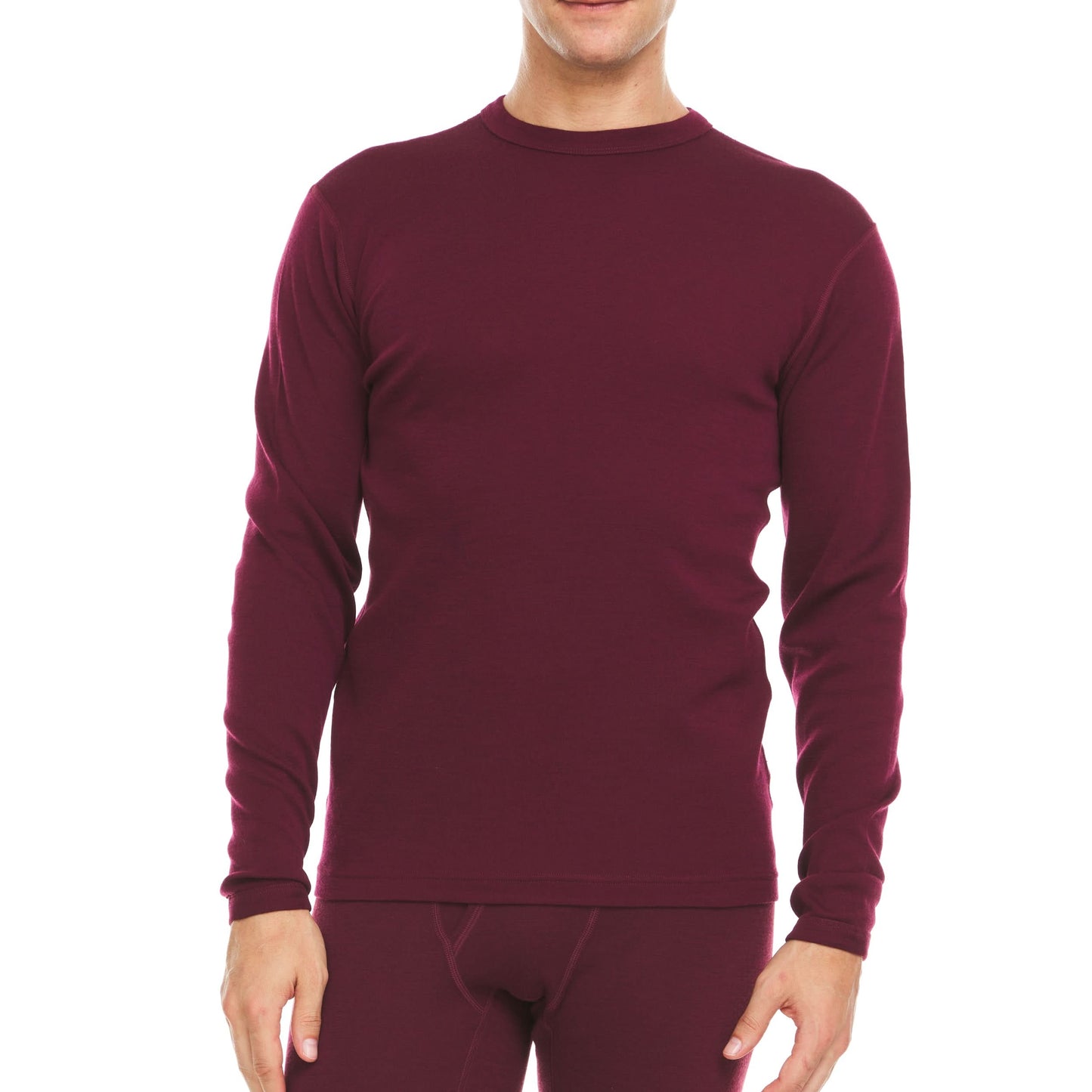 Men's Wool Thermal Top Midweight Base Layer - 100% Merino Wool - Osadia Concept Store