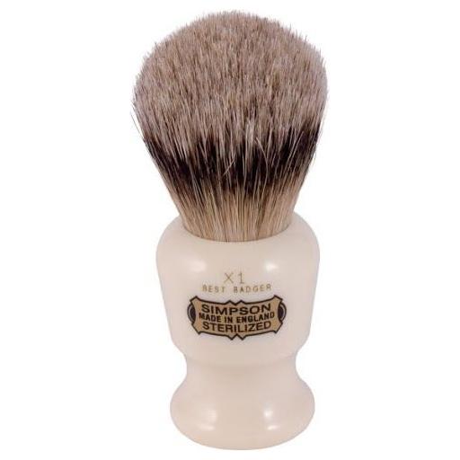 Simpsons Commodore X1 Best Badger Hair Shaving Brush Small